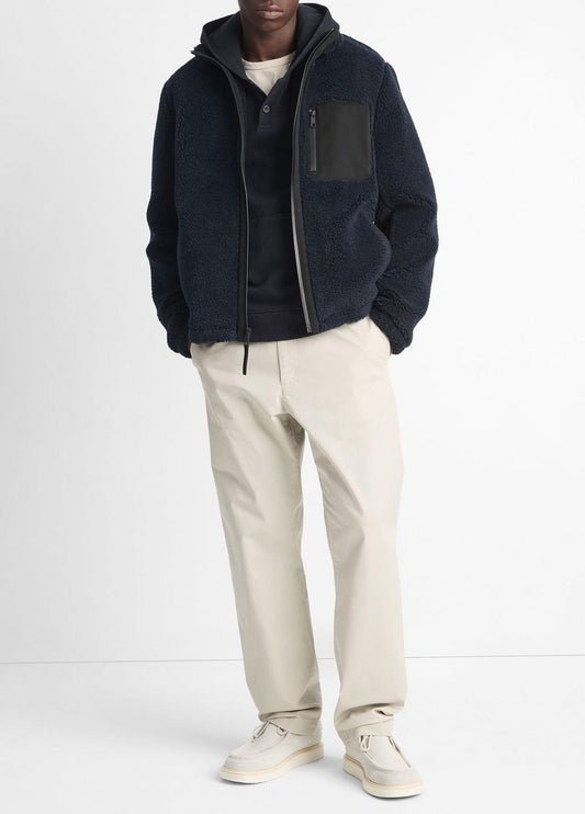 VINCE Men Sherpa Zip Jacket in Jackets