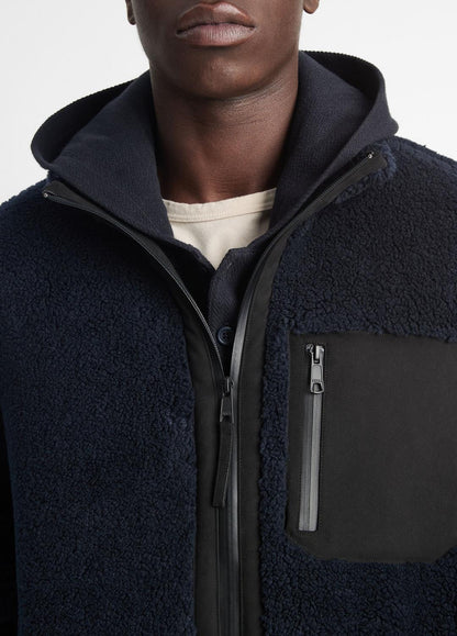 VINCE Men Sherpa Zip Jacket in Jackets