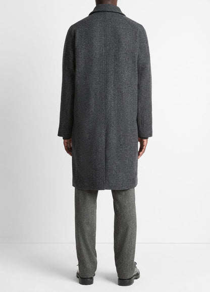 VINCE Men Italian Wool-Blend Balmacaan Coat in Coats