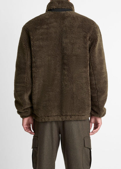 VINCE Men Sherpa Zip Jacket in Jackets