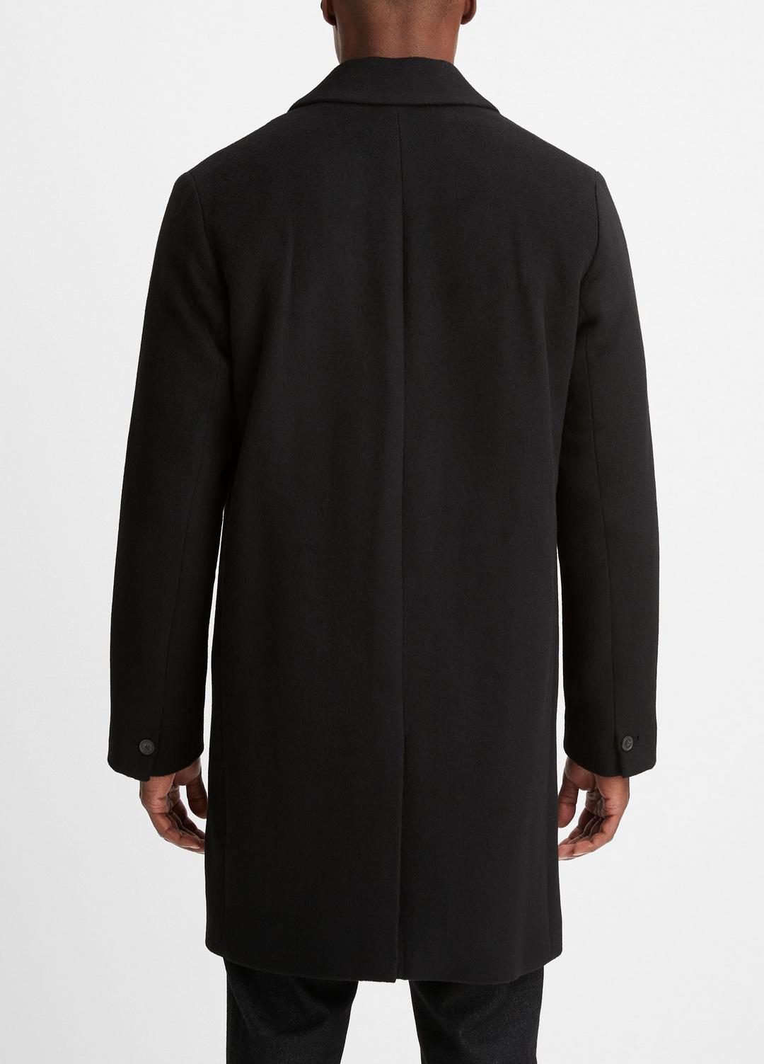 VINCE Men Classic Italian Wool-Blend Coat in Jackets & Outerwear