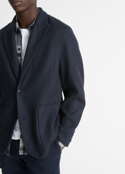 VINCE Men Italian Splittable Wool-Blend Blazer in Jackets & Outerwear