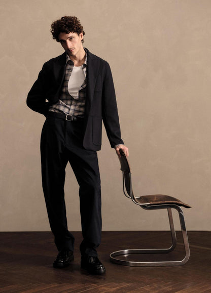 VINCE Men Italian Splittable Wool-Blend Blazer in Jackets & Outerwear