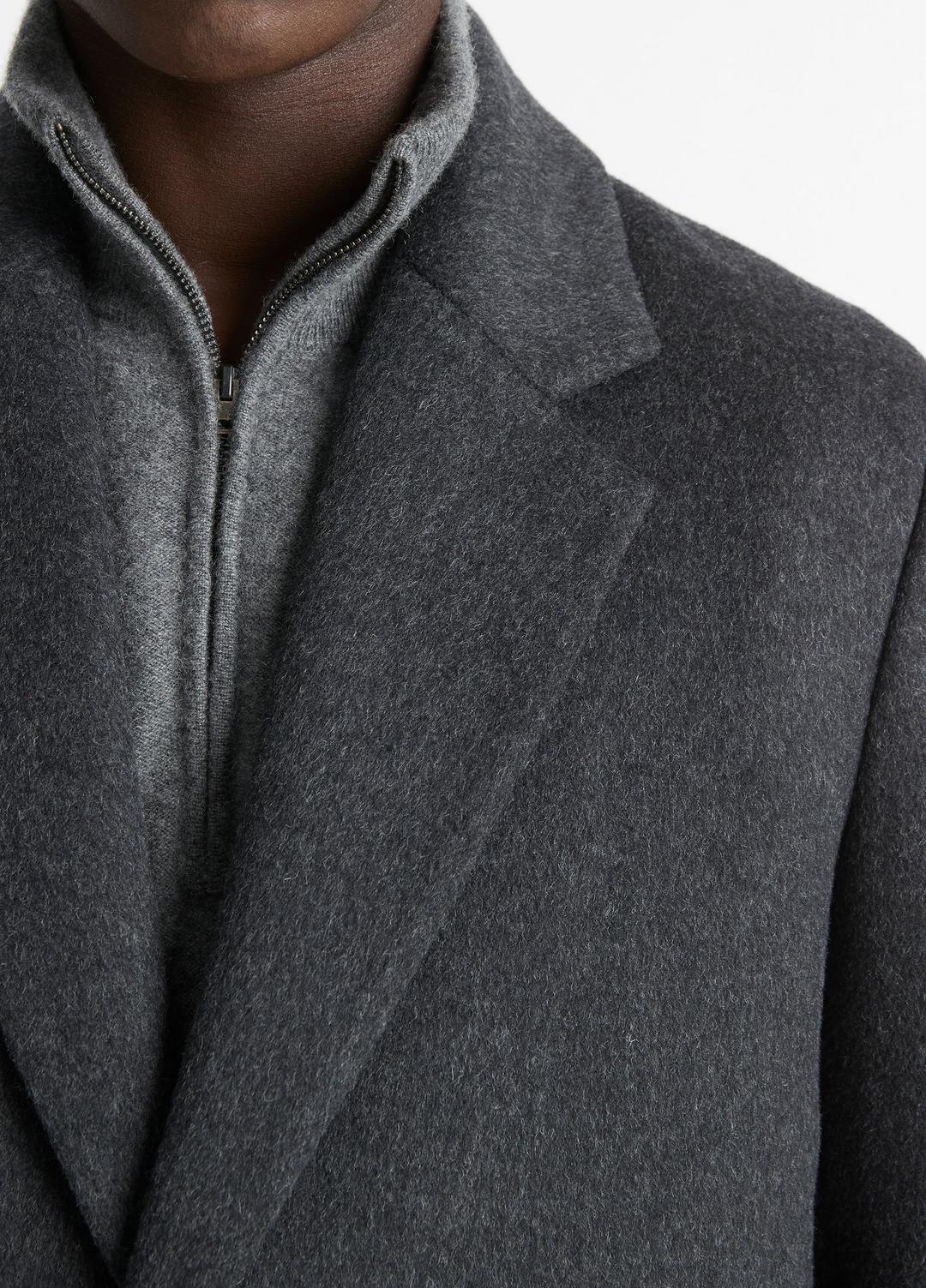 VINCE Men Classic Italian Wool-Blend Coat in Jackets & Outerwear