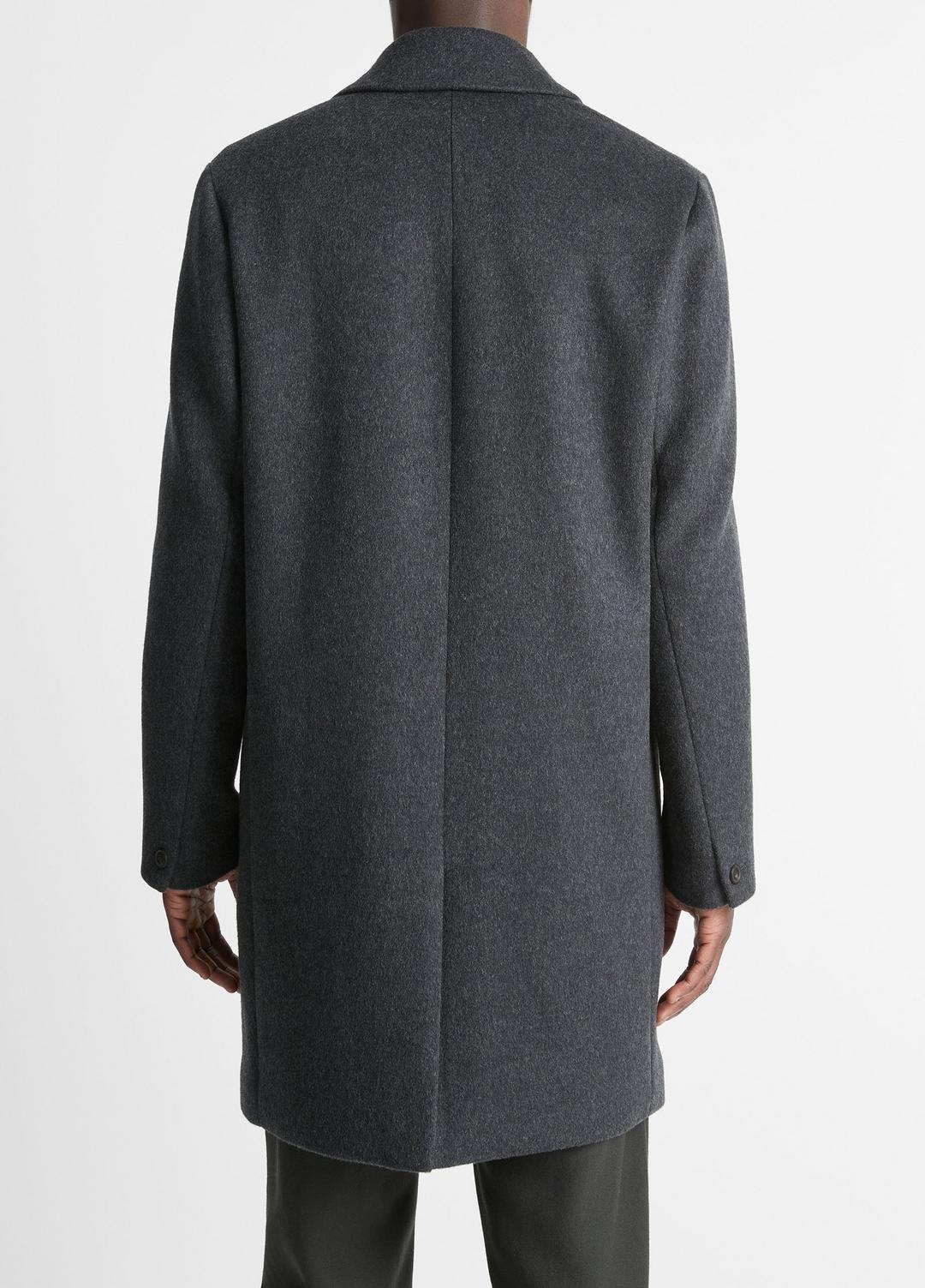VINCE Men Classic Italian Wool-Blend Coat in Jackets & Outerwear