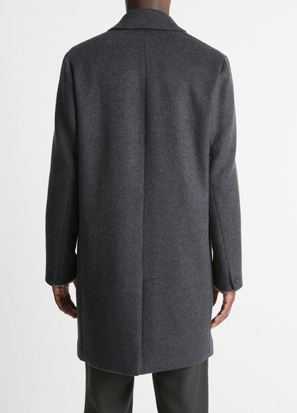 VINCE Men Classic Italian Wool-Blend Coat in Jackets & Outerwear