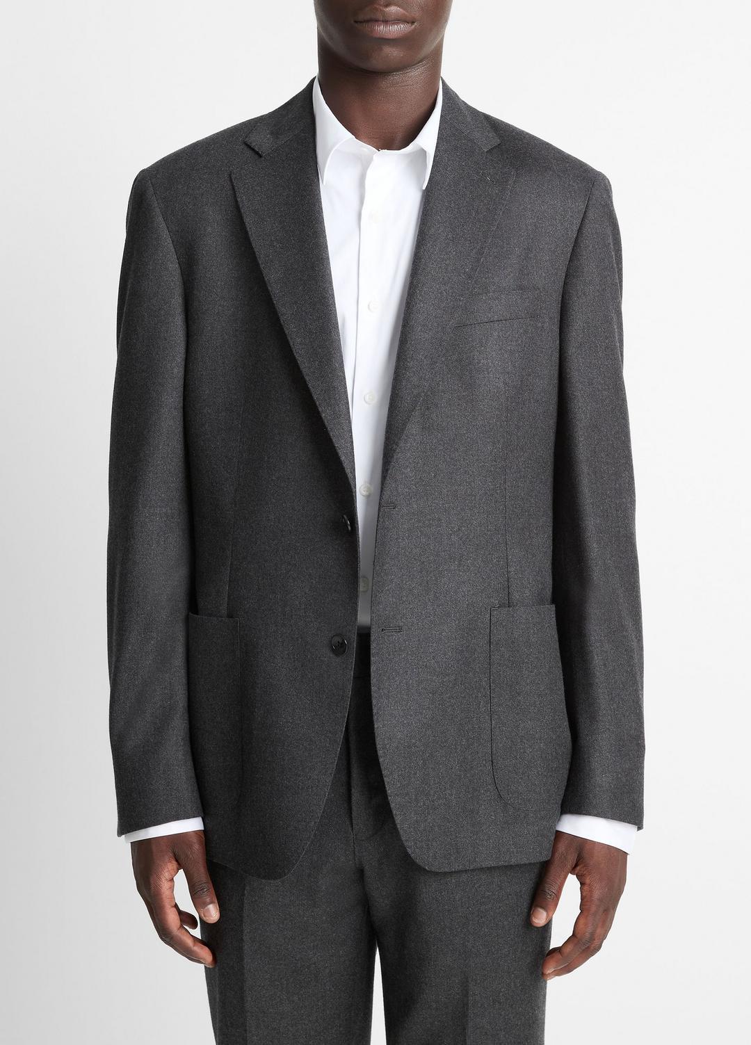 VINCE Men Wool-Silk Flannel Relaxed Sport Coat in Blazers