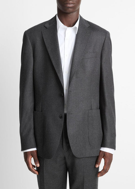 VINCE Men Wool-Silk Flannel Relaxed Sport Coat in Blazers