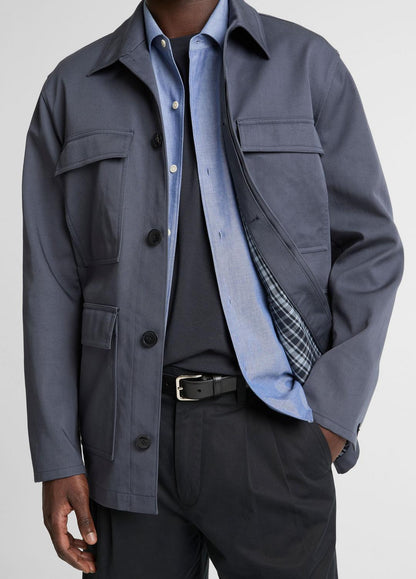 VINCE Men Brushed Cotton Twill Chore Coat in Coats