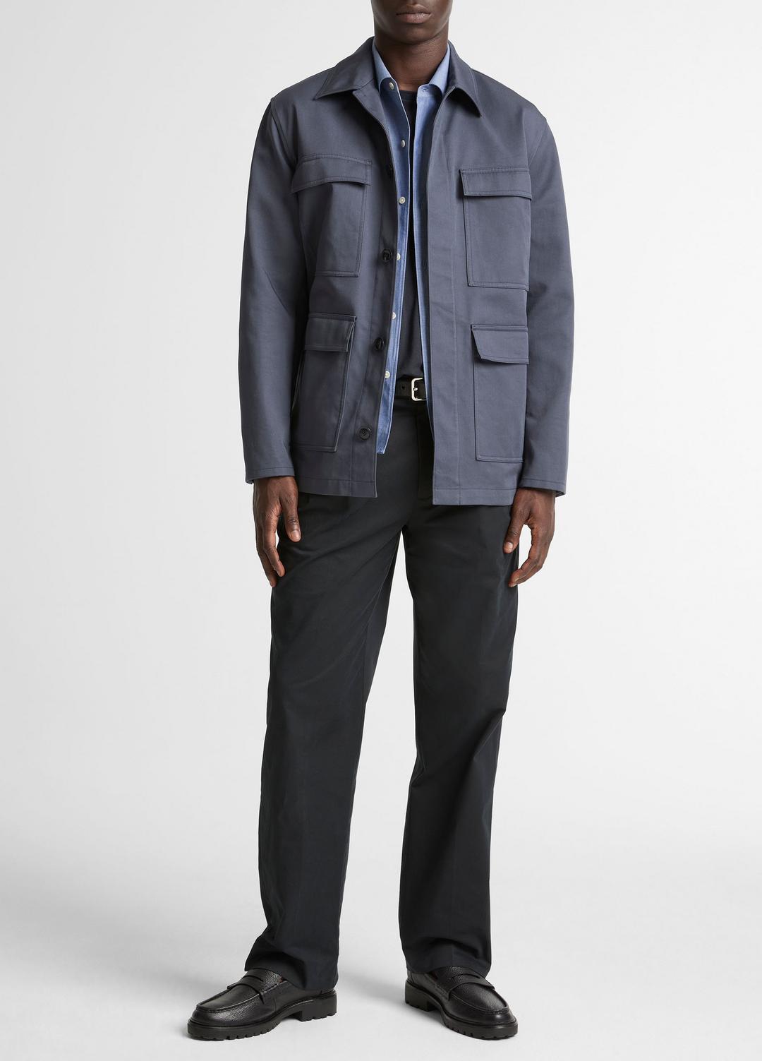 VINCE Men Brushed Cotton Twill Chore Coat in Coats