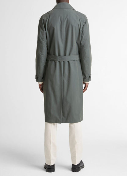 VINCE Men Cotton-Blend Single-Breasted Trench Coat in Coats