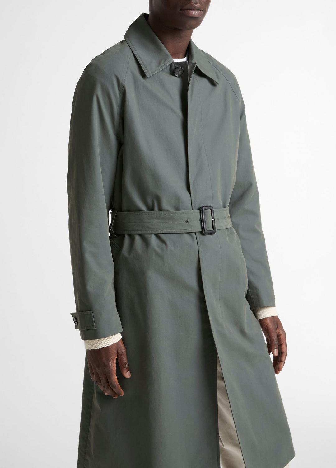 VINCE Men Cotton-Blend Single-Breasted Trench Coat in Coats