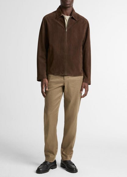VINCE Men Suede Moto Jacket in Jackets