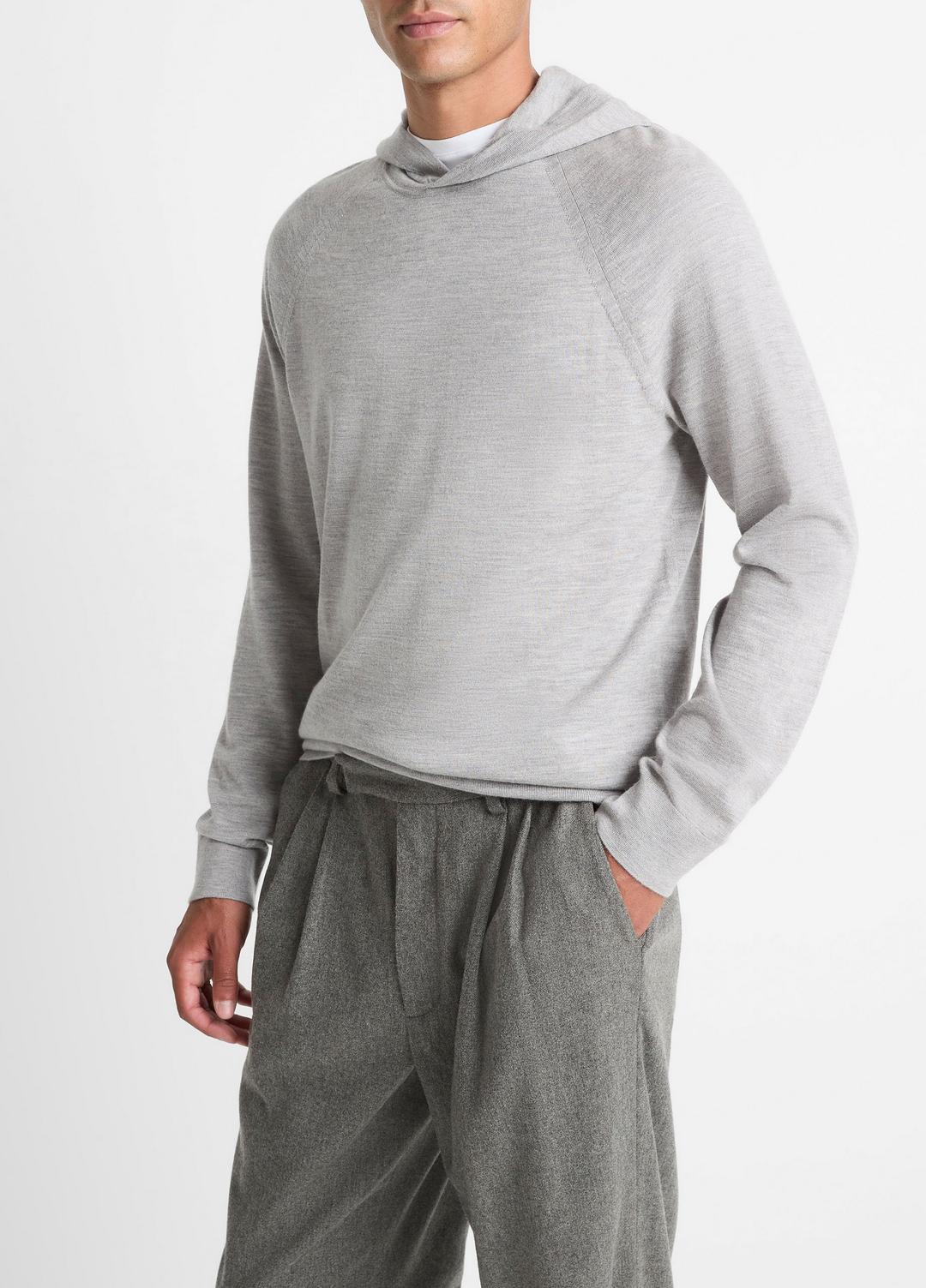 VINCE Men Featherweight Merino Wool-Cashmere Hoodie in Sweatshirts & Hoodies