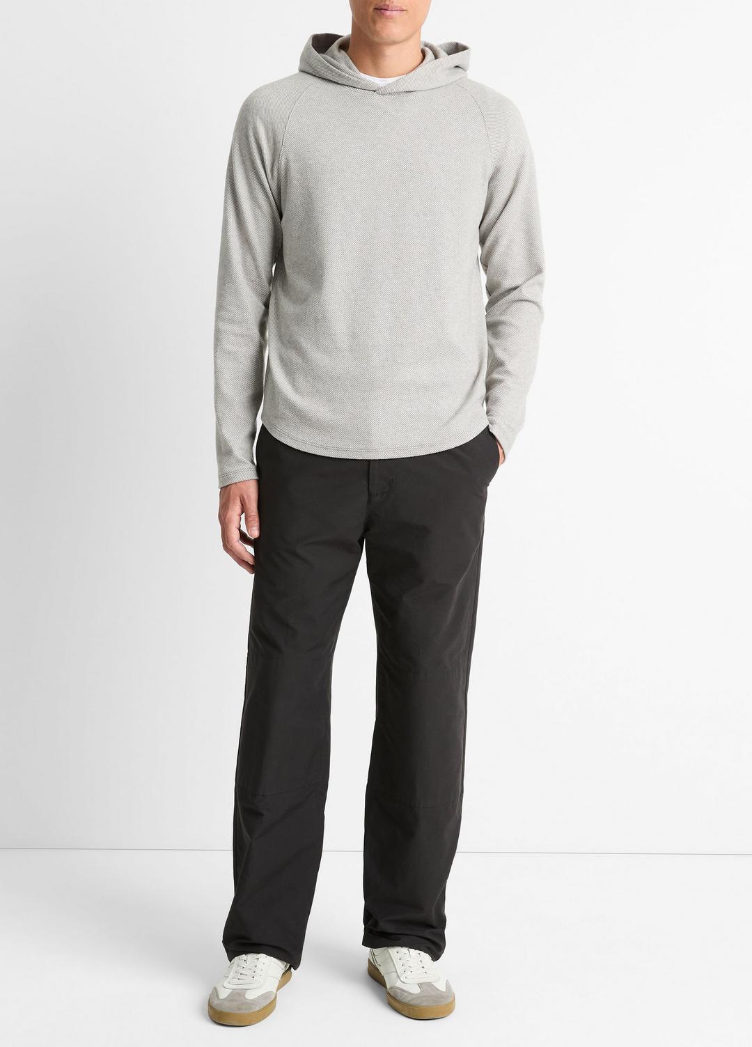 VINCE Men Broken Twill Pullover Hoodie in Sweatshirts & Hoodies