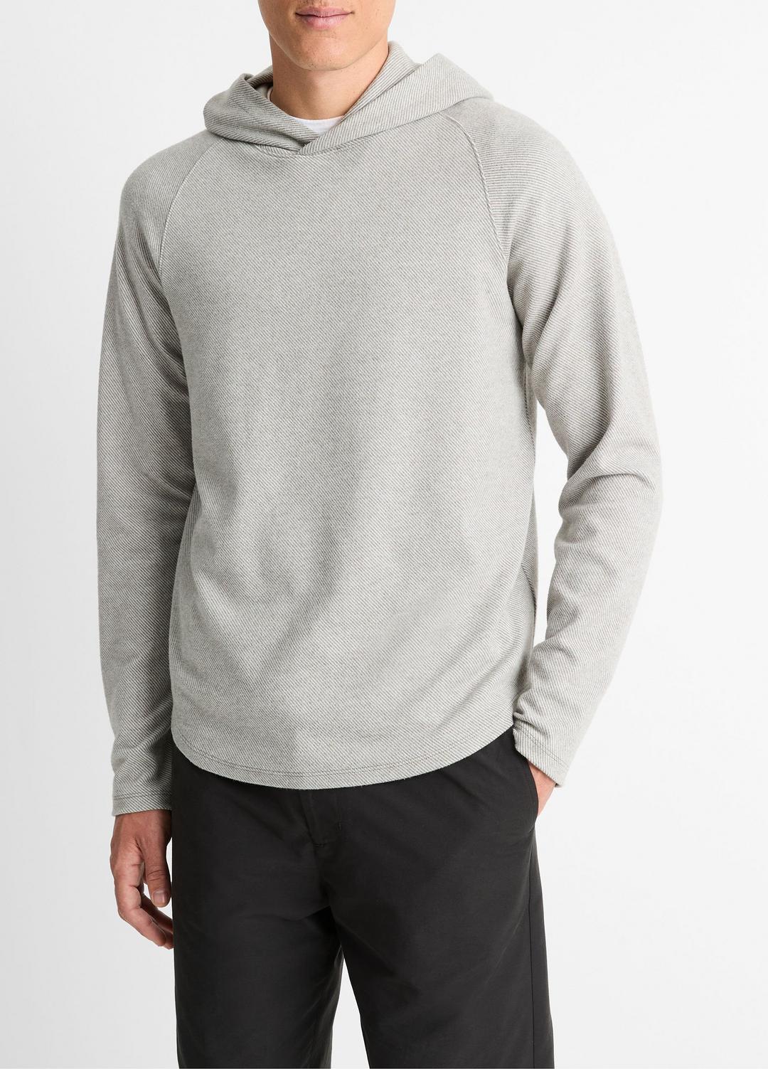 VINCE Men Broken Twill Pullover Hoodie in Sweatshirts & Hoodies