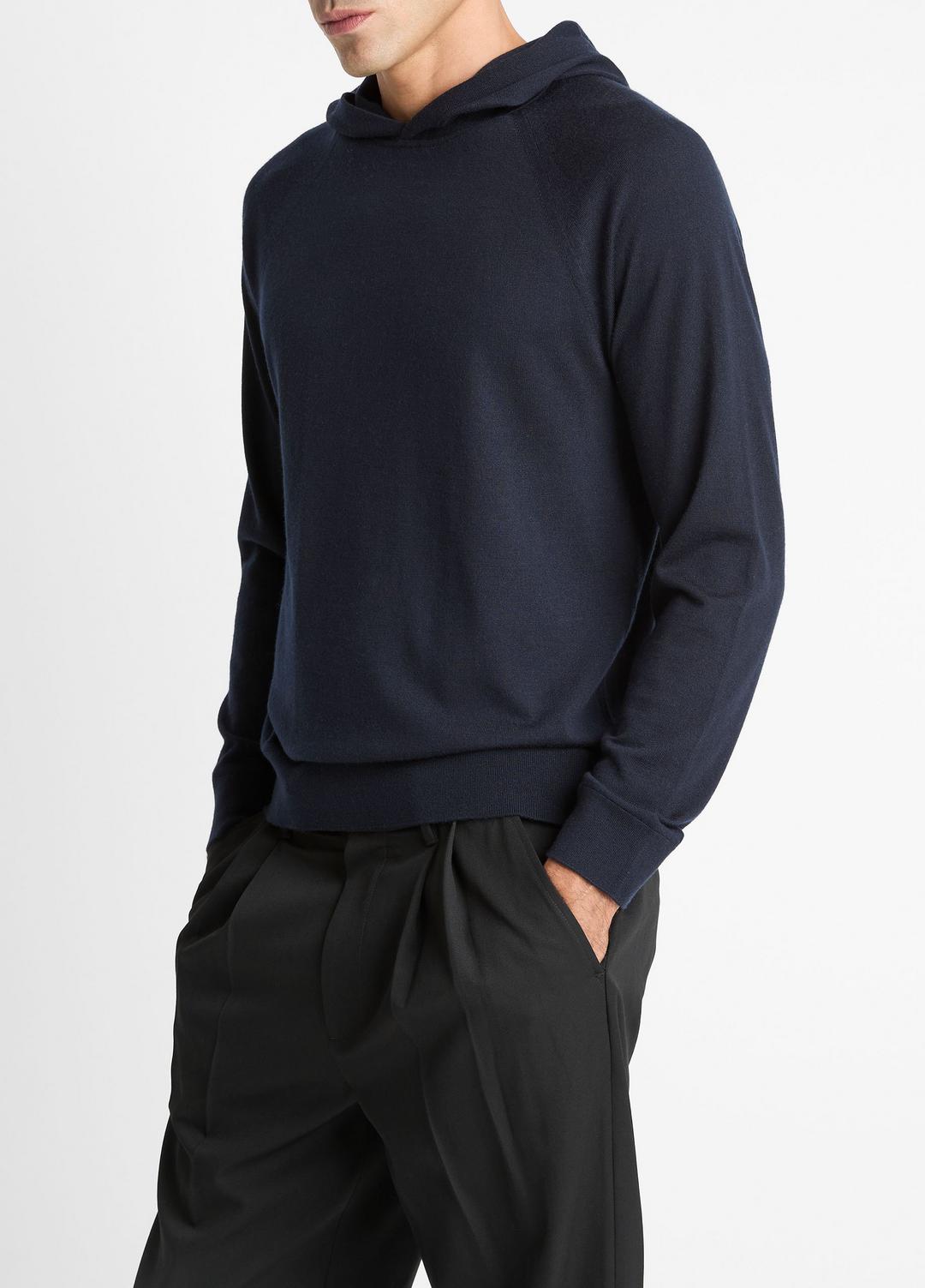 VINCE Men Featherweight Merino Wool-Cashmere Hoodie in Sweatshirts & Hoodies