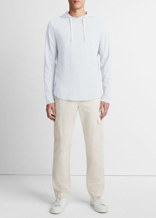 VINCE Men Textured Cotton Hoodie in Sweatshirts & Hoodies