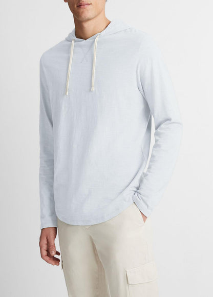 VINCE Men Textured Cotton Hoodie in Sweatshirts & Hoodies