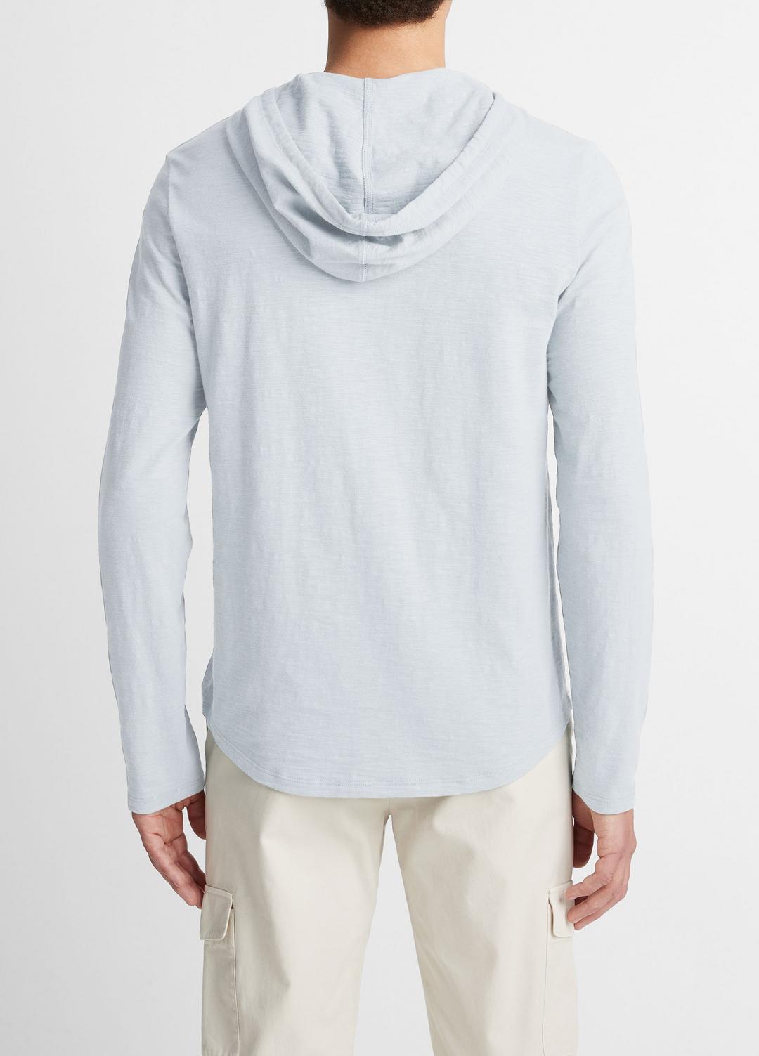 VINCE Men Textured Cotton Hoodie in Sweatshirts & Hoodies