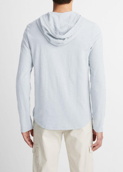 VINCE Men Textured Cotton Hoodie in Sweatshirts & Hoodies