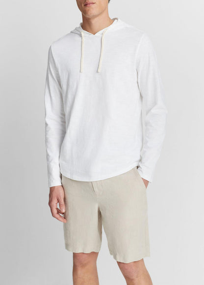 VINCE Men Textured Cotton Hoodie in Sweatshirts & Hoodies