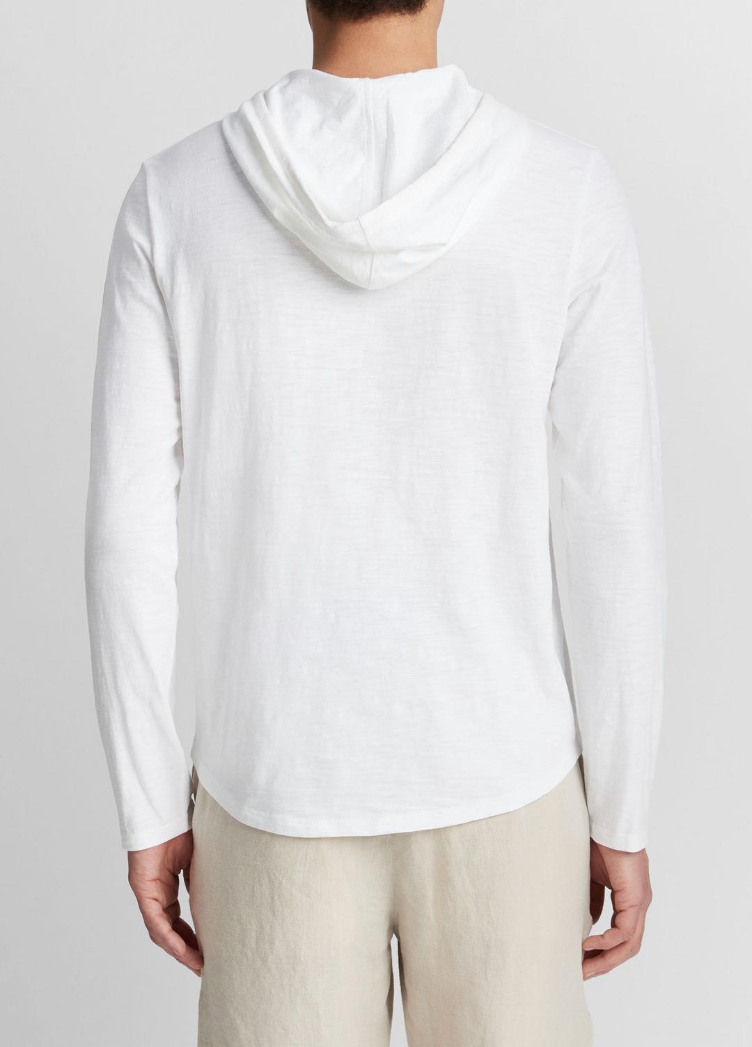 VINCE Men Textured Cotton Hoodie in Sweatshirts & Hoodies