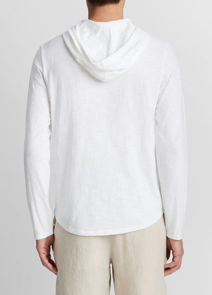 VINCE Men Textured Cotton Hoodie in Sweatshirts & Hoodies
