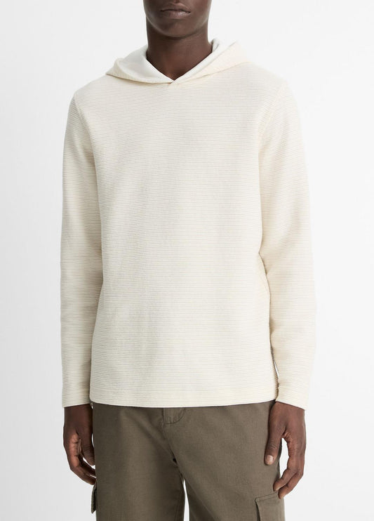 VINCE Men Variegated Stripe Double-Face Cotton-Blend Hoodie in Sweatshirts & Hoodies