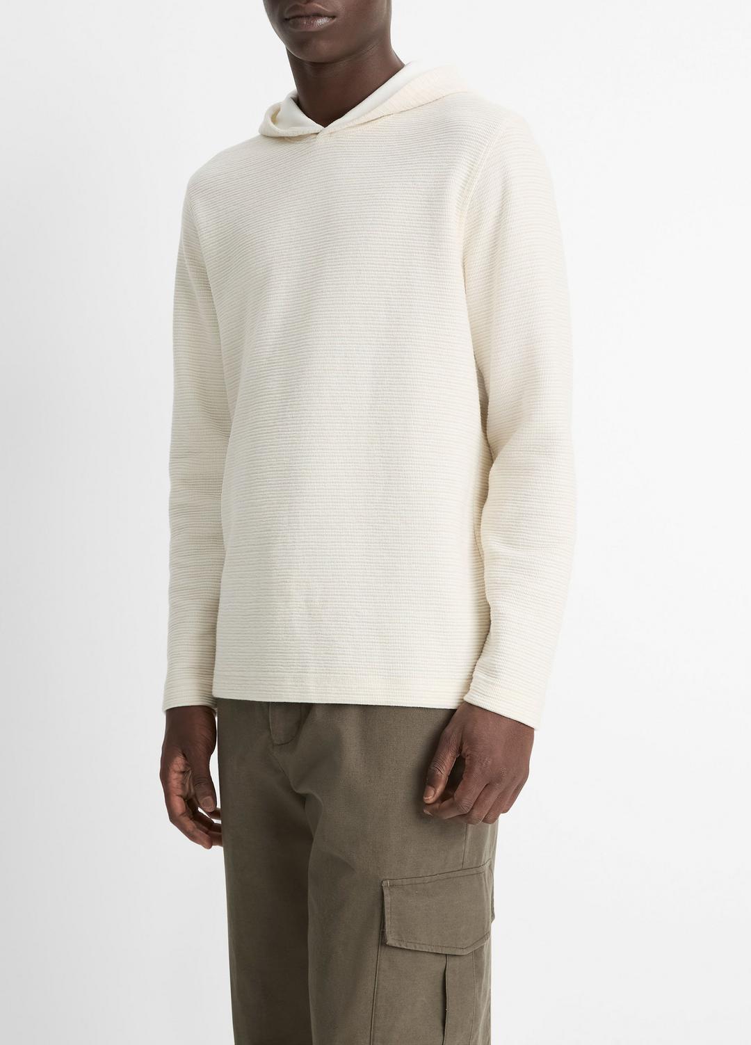 VINCE Men Variegated Stripe Double-Face Cotton-Blend Hoodie in Sweatshirts & Hoodies