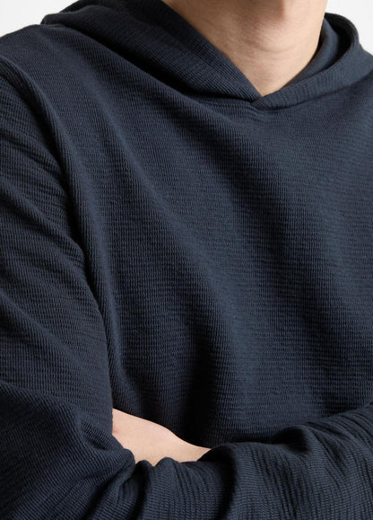VINCE Men Variegated Stripe Double-Face Cotton-Blend Hoodie in Sweatshirts & Hoodies