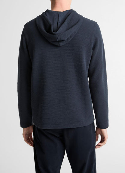VINCE Men Variegated Stripe Double-Face Cotton-Blend Hoodie in Sweatshirts & Hoodies
