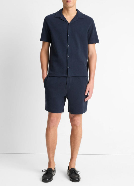 VINCE Men Cotton Bouclé Pull-On Short in Shorts