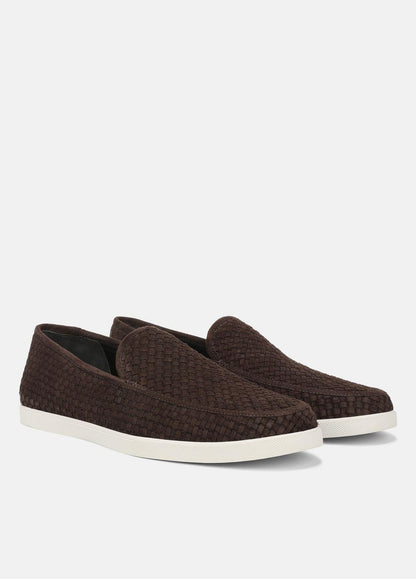 VINCE Men Sonoma Woven Suede Loafer in Loafers