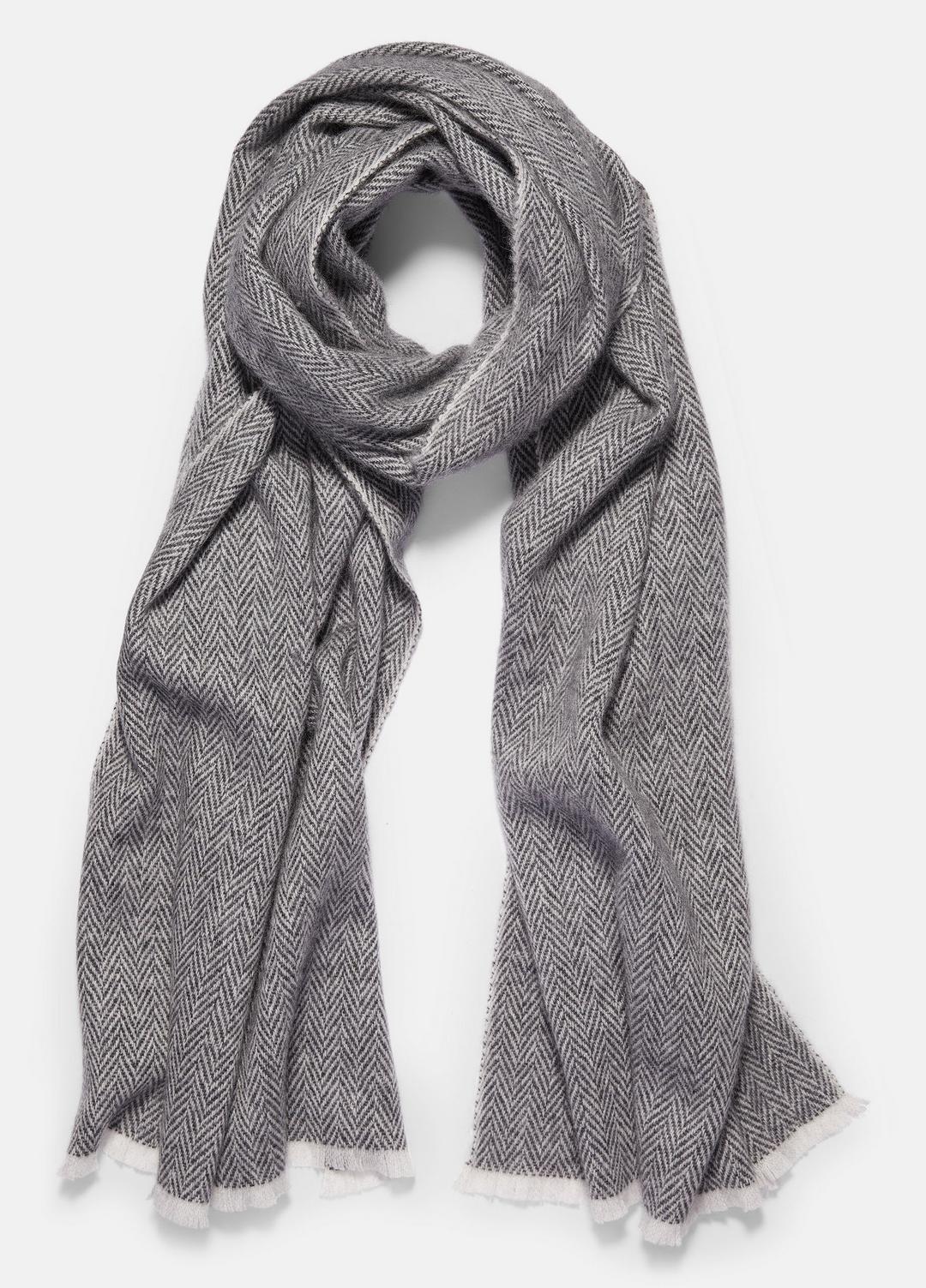 VINCE Men Herringbone Cashmere Scarf in Scarves & Hats