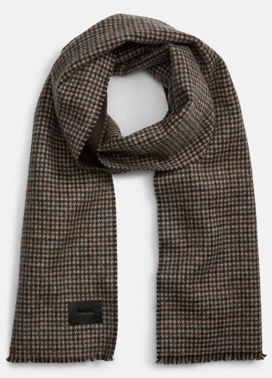 VINCE Men Double-Face Houndstooth Wool-Cashmere Scarf in Scarves & Hats