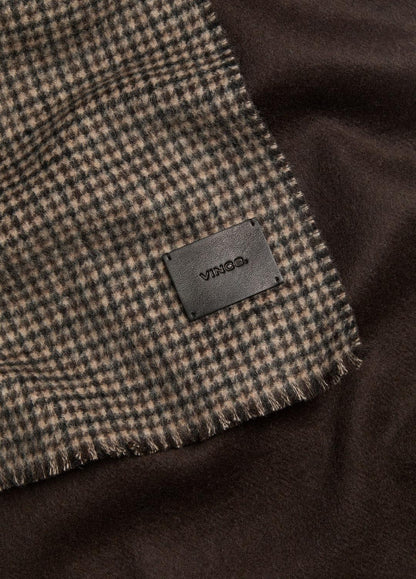 VINCE Men Double-Face Houndstooth Wool-Cashmere Scarf in Scarves & Hats