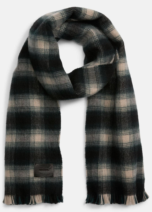 VINCE Men Brushed Plaid Wool Scarf in Scarves & Hats