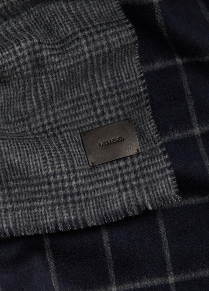 VINCE Men Double-Face Plaid Wool-Cashmere Scarf in Scarves & Hats