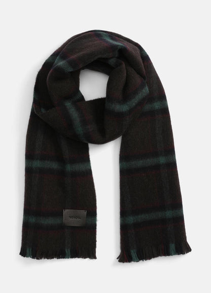 VINCE Men Brushed Holme Plaid Wool Scarf in Scarves & Hats