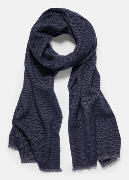 VINCE Men Herringbone Cashmere Scarf in Scarves & Hats