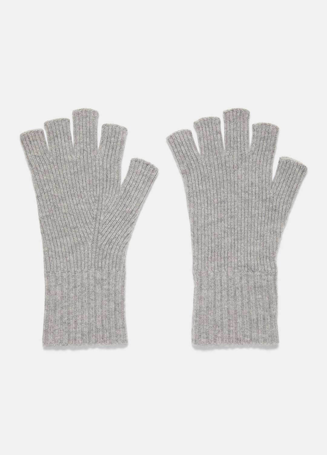 VINCE Men Wool-Cashmere Rib-Knit Fingerless Glove in Gloves