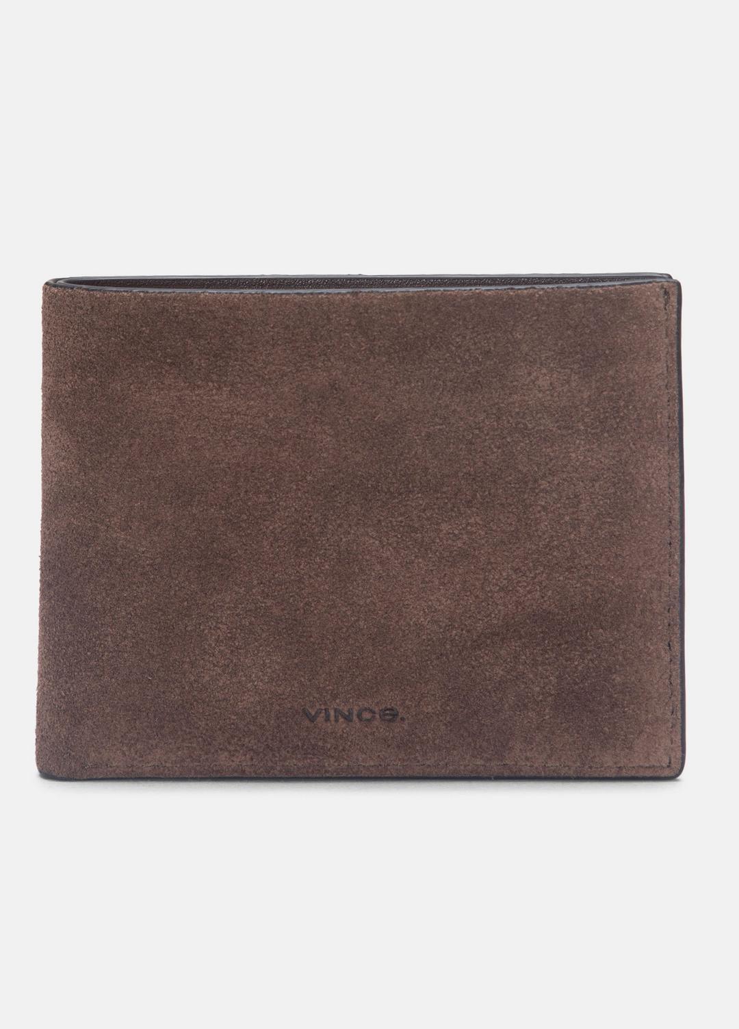 VINCE Men Suede Bifold Wallet in Bags
