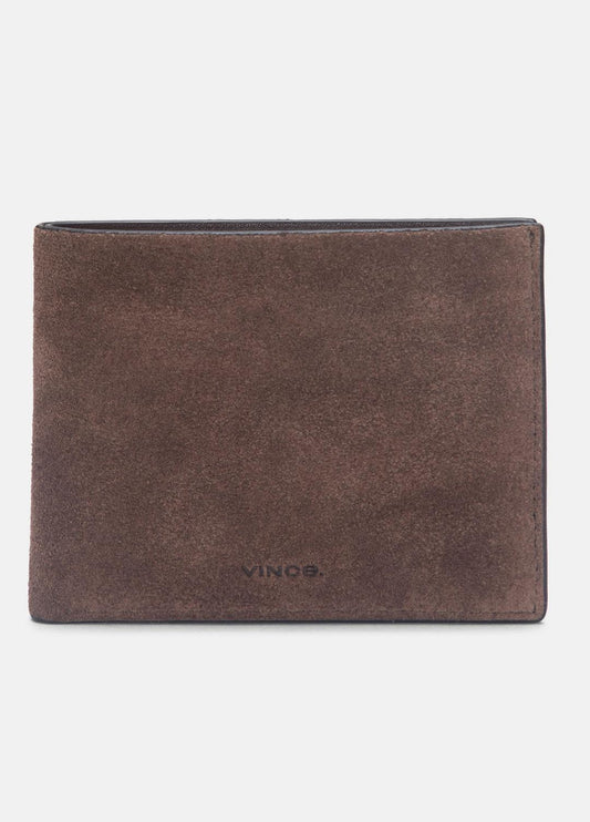 VINCE Men Suede Bifold Wallet in Bags