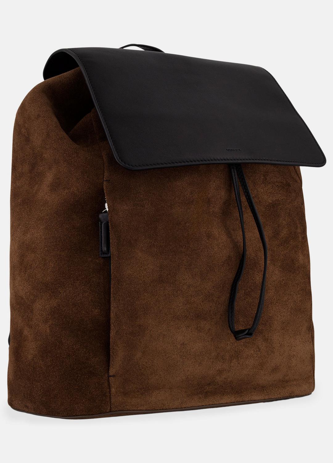 VINCE Men Drayton Suede Flap Backpack in Bags