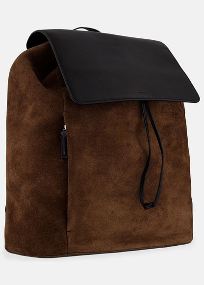 VINCE Men Drayton Suede Flap Backpack in Bags