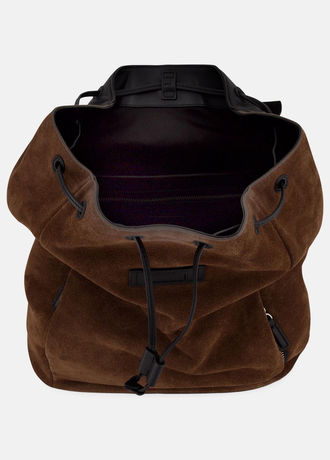 VINCE Men Drayton Suede Flap Backpack in Bags