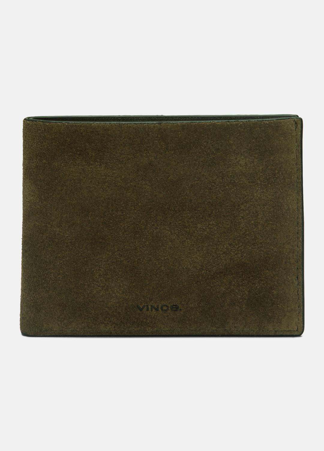 VINCE Men Suede Bifold Wallet in Bags