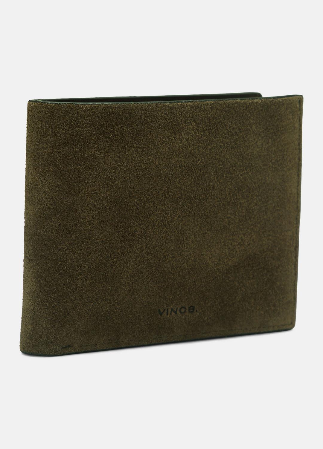 VINCE Men Suede Bifold Wallet in Bags