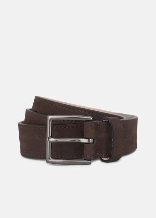 VINCE Men Men's 32mm Nubuck Leather Belt in Belts